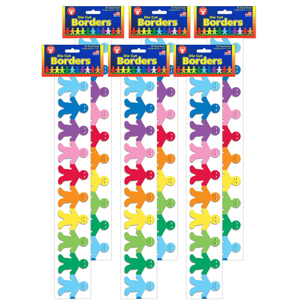 Hygloss Products Rainbow Kids Mighty Brights™ Border, 36 Feet/Pack, PK6 33606